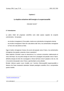 La duplice soluzione dell`energia e la supercausalità