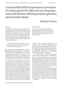 L`ineluttabilità dell`interpretazione normativa e la