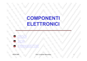 Diodi - SCR - Transistori