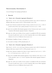 Macroeconomia, Esercitazione 6 1 Esercizi