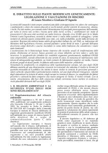 legislazione e valutazione di rischio