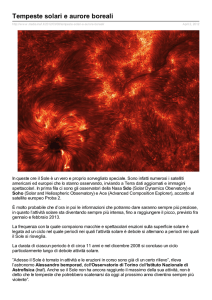 Tempeste solari e aurore boreali - Osservatorio Astronomico di Trieste