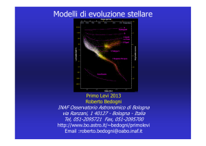 Modelli di evoluzione stellare - INAF-OABO