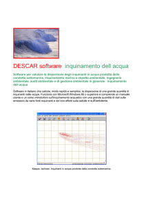 DESCAR software inquinamento dell acqua