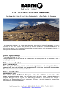 Programma Cile - Self Drive - Partenza 20 Febbraio