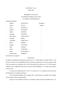SENTENZA N. 166 ANNO 2012 REPUBBLICA ITALIANA IN NOME