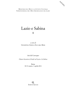 Lazio e Sabina - rilievo archeologico