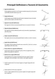 Principali Definizioni e Teoremi di Geometria