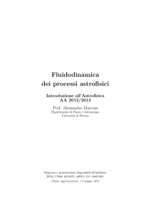 Fluidodinamica dei processi astrofisici