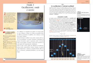 Unità 1 Oscillazioni, onde e suono