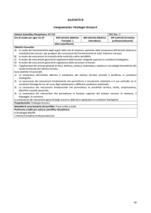 ALLEGATO B Insegnamento: Fisiologia Umana II