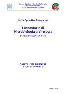 Laboratorio di Microbiologia e Virologia - San Camillo