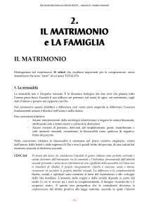 IL MATRIMONIO e LA FAMIGLIA