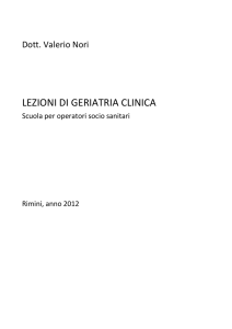lezioni di geriatria clinica