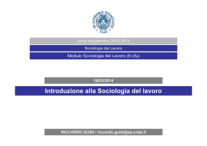 QUI - Sociologia del Lavoro | Università di Pisa