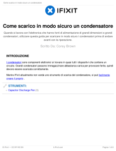 Come scarico in modo sicuro un condensatore