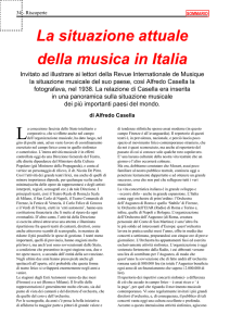 La situazione attuale della musica in Italia