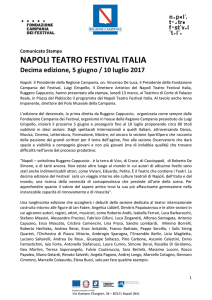 Press kit - Napoli Teatro Festival Italia