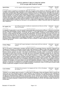 Abstract delle Comunicazioni - Pontificia Università della Santa Croce