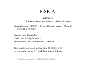 FISICA - Dipartimento di Scienze Matematiche, Fisiche e Informatiche