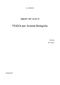 FISICA per Scienze Biologiche