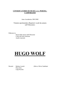 HUGO WOLF - Barbara Lazotti