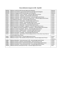 Elenco biblioteche integrate ILL SBN - Aleph500