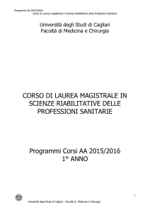 Programmi Insegnamenti AA 2015-2016 (in PDF) - Corsi