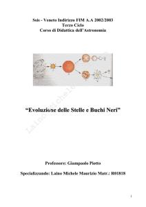 Evoluzione delle stelle e Buchi Neri (* 1.072Kb)