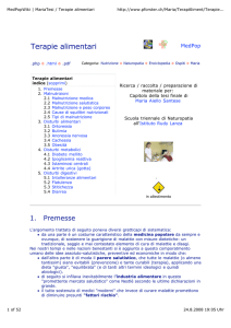 MedPopWiki | MariaTesi / Terapie alimentari