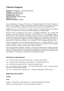 Curriculum Vitae - GAi - Giovani Artisti italiani