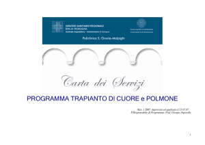 PROGRAMMA TRAPIANTO DI CUORE e POLMONE - Area