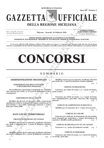 Serie Concorsi - Gazzetta Ufficiale della Regione Siciliana