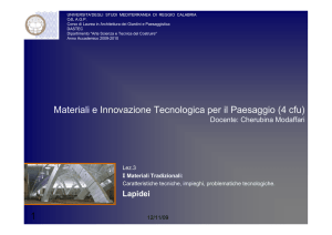 1 Materiali e Innovazione Tecnologica per il Paesaggio (4 cfu)
