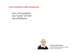 I test statistici sulle frequenze