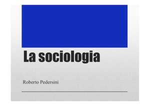 La sociologia - Dipartimento di Scienze sociali e politiche
