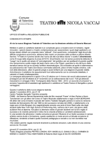 Mettere in piedi un cartellone teatrale è un