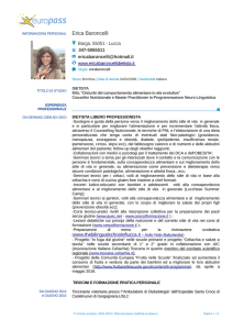 CV Erica Baroncelli - Centro Clinico DAS Lucca