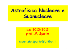 Astrofisica Nucleare e Subnucleare - ISHTAR