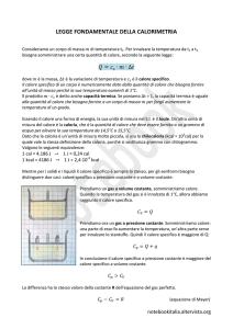 Legge fondamentale della calorimetria - Notebook Italia