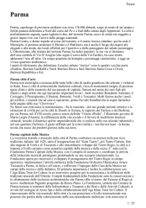 Parma, capoluogo di provincia emiliano con circa 170.000 abitanti