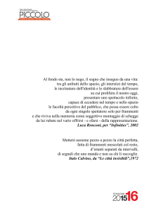 Al fondo sta, non lo nego, il sogno che inseguo da una vita: tra gli