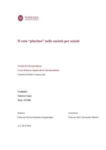 Il voto “plurimo” nelle società per azioni