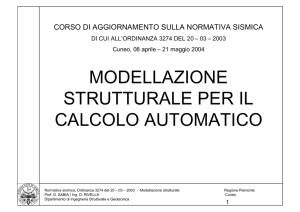 modellazione strutturale per il calcolo automatico