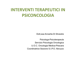 interventi terapeutici in psiconcologia