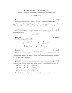 Prova scritta di Matematica