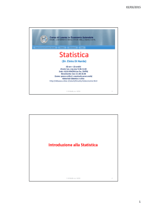 Statistica - Università degli Studi della Basilicata