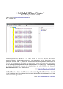I CLSID e la GODMode di Windows 7