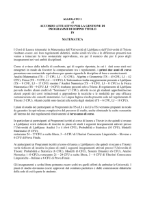 Allegato - Corso di studi in Matematica