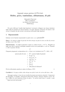 Appunti senza pretese di P2+Lab: Molto, poco